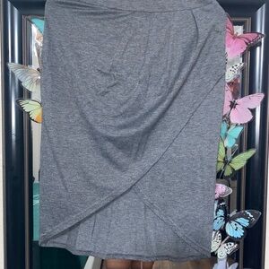 Very J Charcoal Gray Midi Skirt